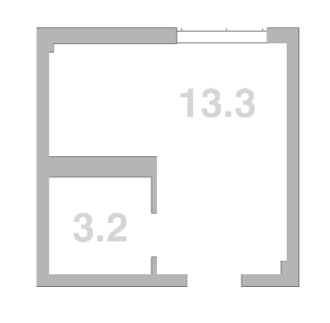 Планировка — Жемчужина Мысхако, 1-комн., 17 м²