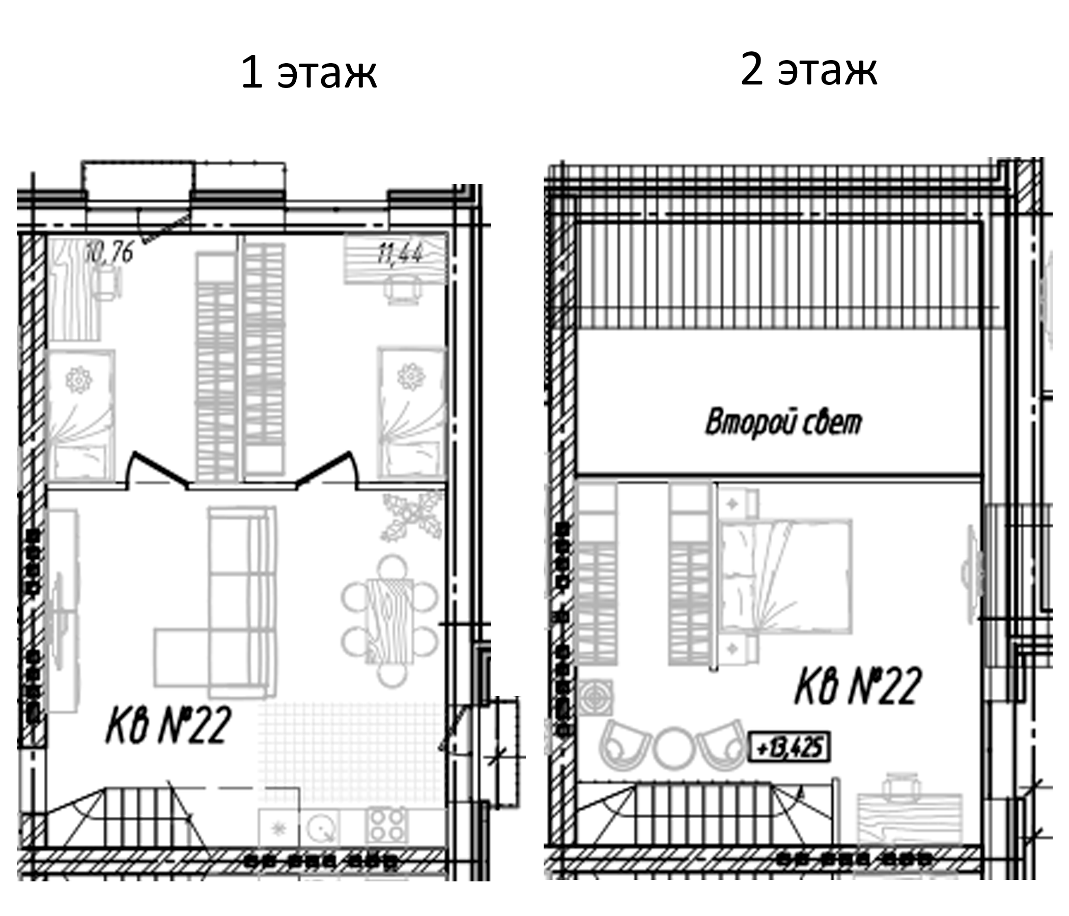 Планировка — Freedom Village, 1-комн., 100 м²