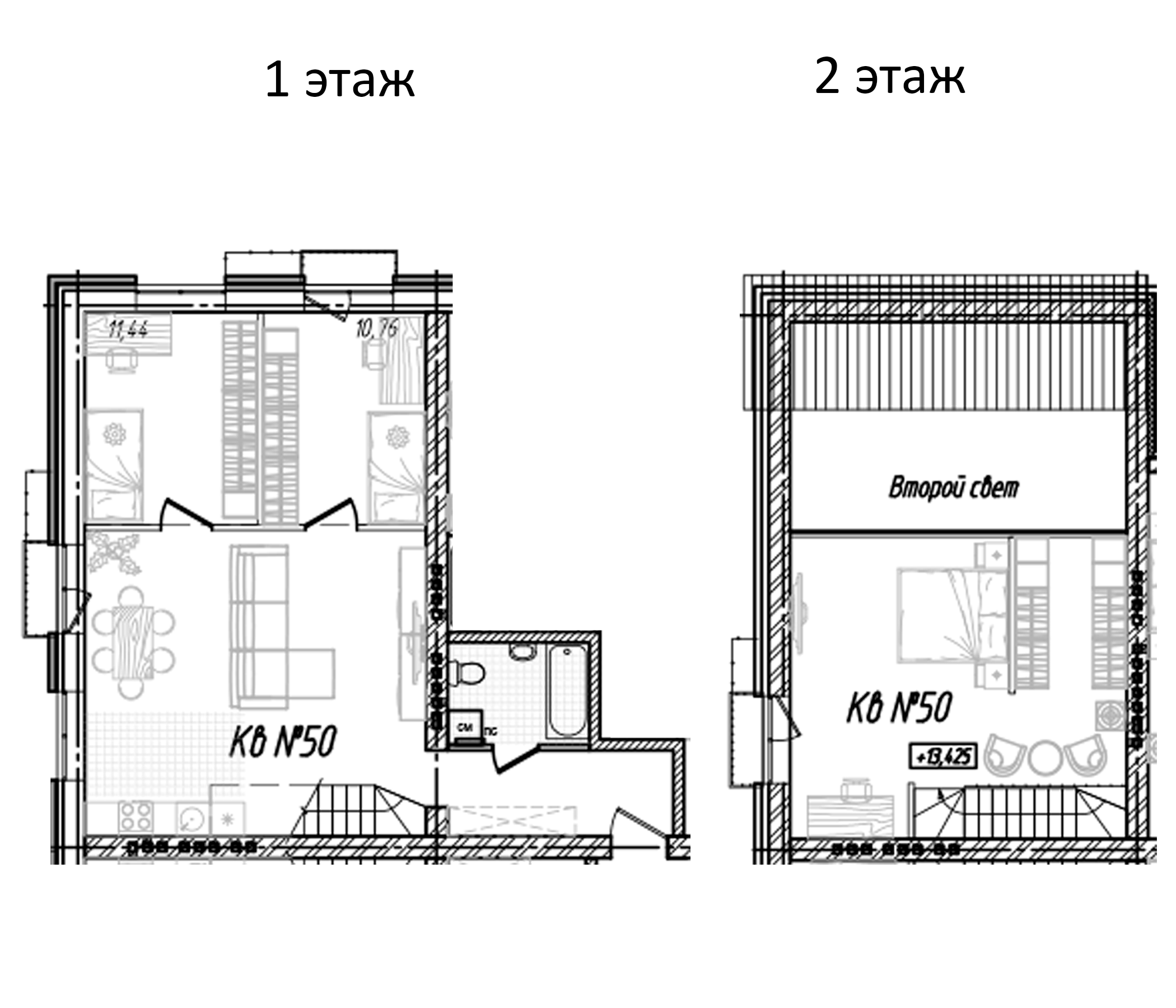 Планировка — Freedom Village, 1-комн., 100 м²