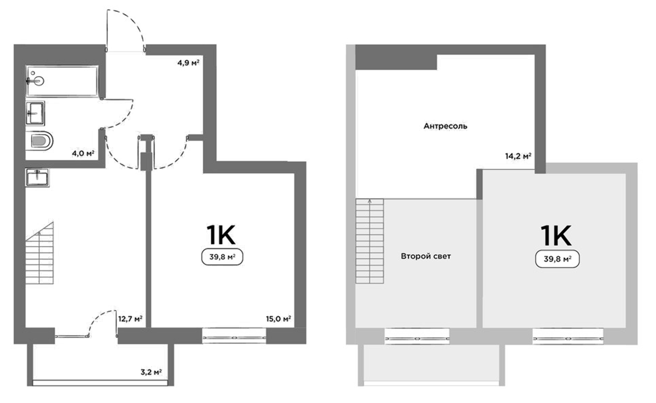 Планировка — Авеню на Выборной, 1-комн., 37 м²