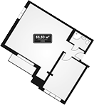 Планировка — Гостиничный комплекс GRAND Marine Garden 5, 1-комн., 67 м²