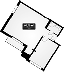 Планировка — Гостиничный комплекс GRAND Marine Garden 5, 1-комн., 67 м²