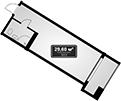 Планировка — Гостиничный комплекс GRAND Marine Garden 5, Студия, 29 м²