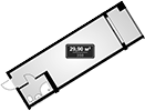Планировка — Гостиничный комплекс GRAND Marine Garden 5, Студия, 30 м²