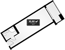 Планировка — Гостиничный комплекс GRAND Marine Garden 5, Студия, 31 м²