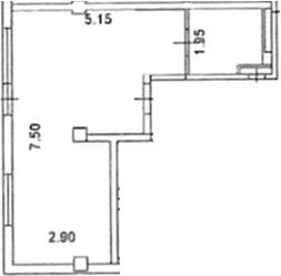 Планировка — Alean Residence Olginka, Студия, 44 м²