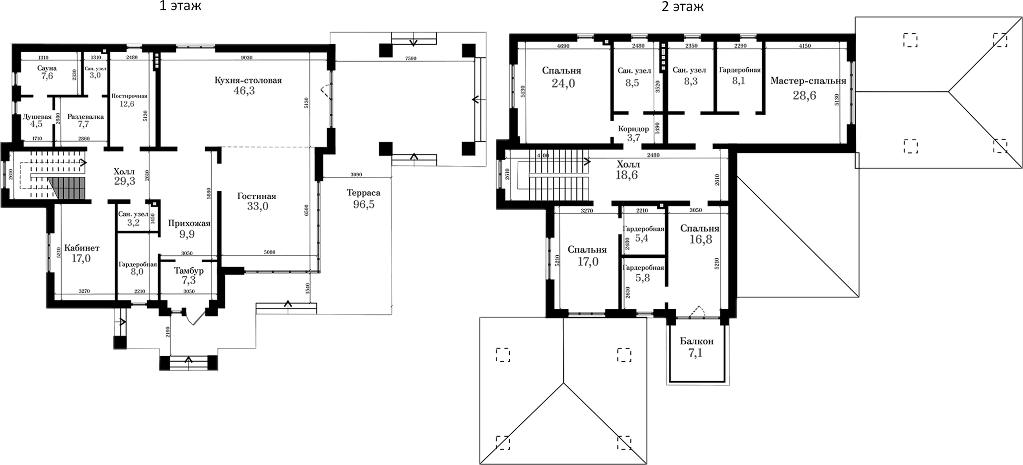 Планировка — Коттеджный поселок Онегин парк, 5-комн., 339 м²