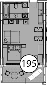 Планировка — Гостиничный комплекс Поляна Пик, Студия, 55 м²