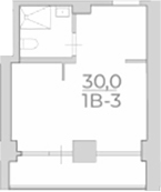 Планировка — Luciano Vita Club Sochi, Студия, 30 м²