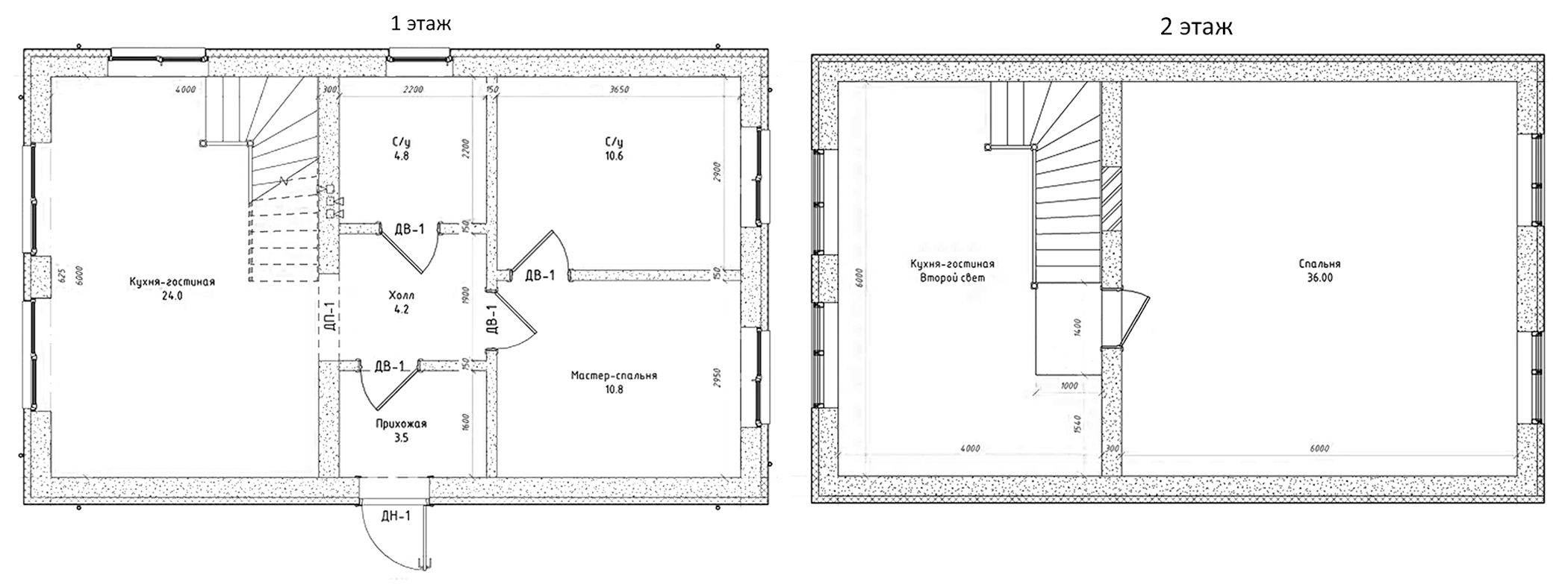 Планировка — Коттеджный поселок Соловьи, 2-комн., 103 м²