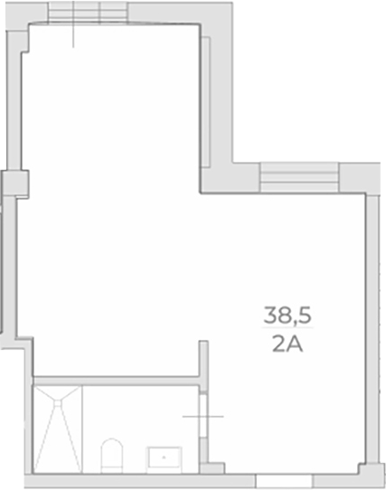 Планировка — Luciano Vita Club Sochi, 1-комн., 39 м²