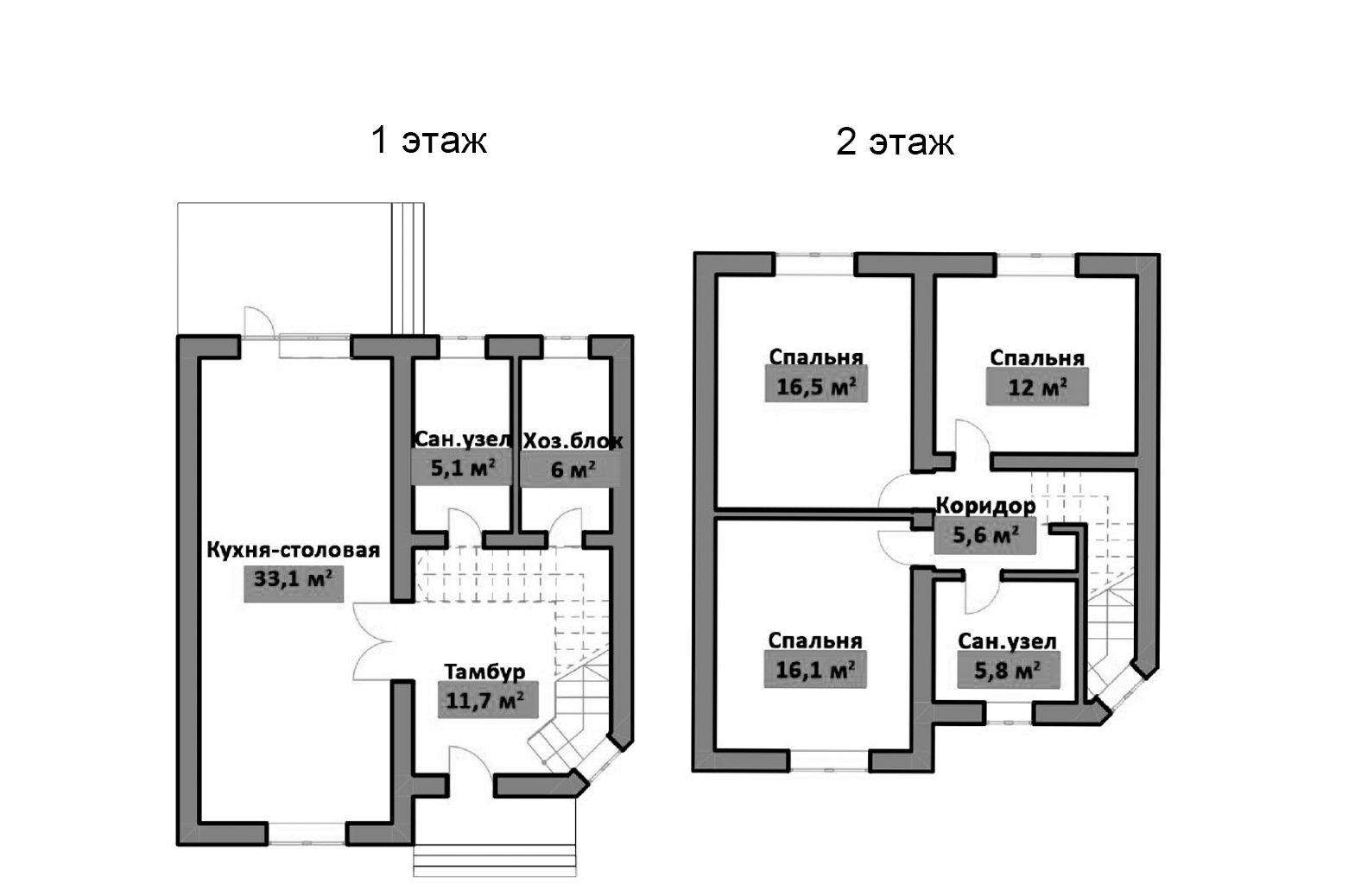 Планировка — Коттеджный поселок Лесное, 3-комн., 120 м²