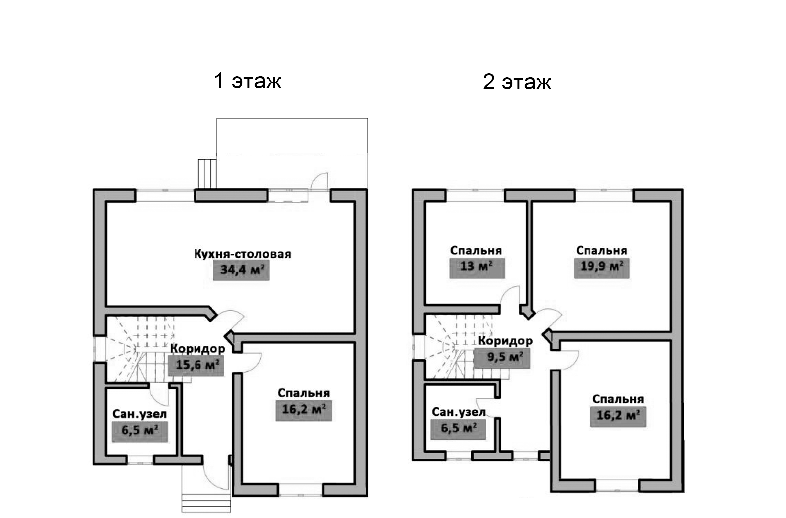 Планировка — Коттеджный поселок Лесное, 4-комн., 141 м²