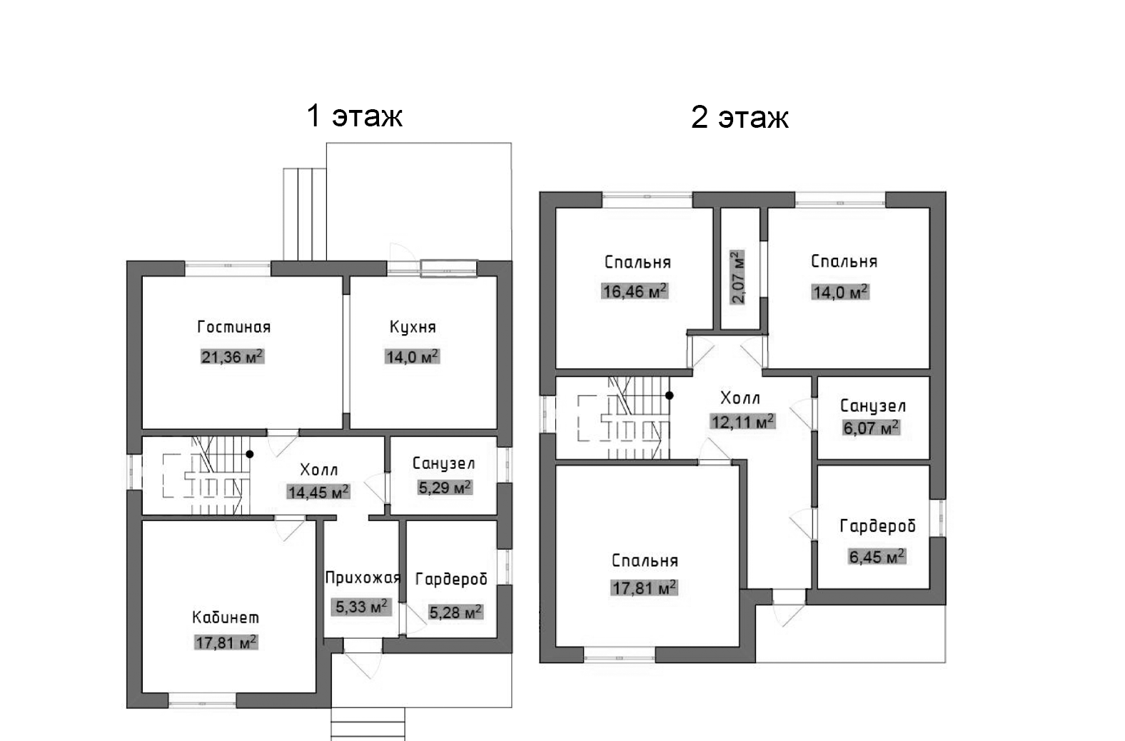 Планировка — Коттеджный поселок Лесное, 5-комн., 167 м²