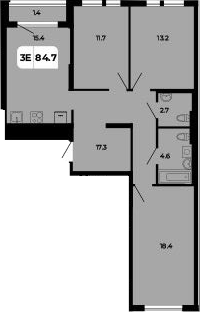 Планировка — Норд-Премьер, 4-комн., 83 м²