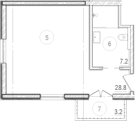 Планировка — River Rock Hotels & Resorts, Студия, 34 м²