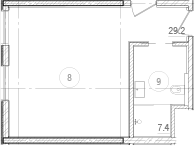 Планировка — River Rock Hotels & Resorts, Студия, 37 м²