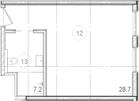 Планировка — River Rock Hotels & Resorts, Студия, 36 м²