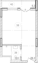 Планировка — River Rock Hotels & Resorts, Студия, 30 м²