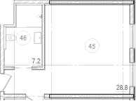 Планировка — River Rock Hotels & Resorts, Студия, 36 м²