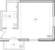 Планировка — River Rock Hotels & Resorts, Студия, 34 м²