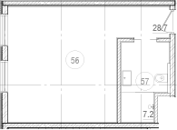 Планировка — River Rock Hotels & Resorts, Студия, 36 м²