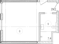 Планировка — River Rock Hotels & Resorts, Студия, 37 м²