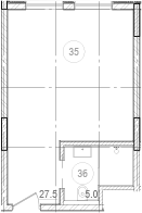 Планировка — River Rock Hotels & Resorts, Студия, 33 м²