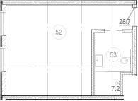 Планировка — River Rock Hotels & Resorts, Студия, 36 м²