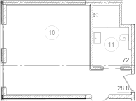 Планировка — River Rock Hotels & Resorts, Студия, 36 м²