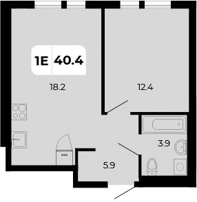 Планировка — Норд-Премьер, 2-комн., 40 м²