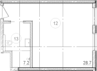 Планировка — River Rock Hotels & Resorts, Студия, 36 м²