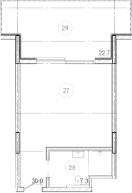 Планировка — River Rock Hotels & Resorts, Студия, 37 м²