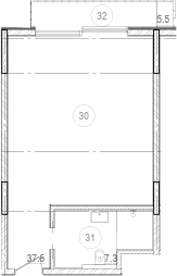 Планировка — River Rock Hotels & Resorts, Студия, 41 м²