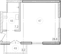 Планировка — River Rock Hotels & Resorts, Студия, 34 м²