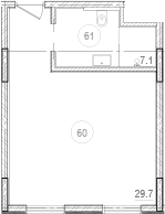 Планировка — River Rock Hotels & Resorts, Студия, 37 м²
