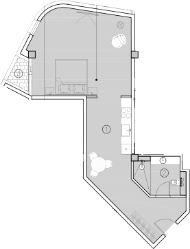 Планировка — ГК Livingston Grand Resort&Spa, Студия, 56 м²