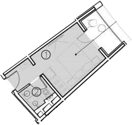 Планировка — ГК Livingston Grand Resort&Spa, Студия, 17 м²