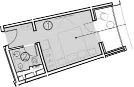 Планировка — ГК Livingston Grand Resort&Spa, Студия, 17 м²