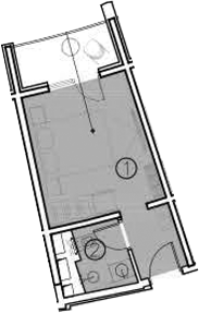 Планировка — ГК Livingston Grand Resort&Spa, Студия, 17 м²