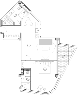 Планировка — ГК Livingston Grand Resort&Spa, 1-комн., 72 м²