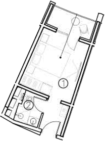 Планировка — ГК Livingston Grand Resort&Spa, Студия, 17 м²