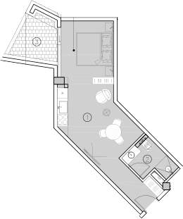 Планировка — ГК Livingston Grand Resort&Spa, Студия, 35 м²