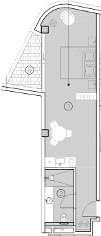 Планировка — ГК Livingston Grand Resort&Spa, Студия, 37 м²