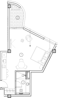 Планировка — ГК Livingston Grand Resort&Spa, Студия, 39 м²