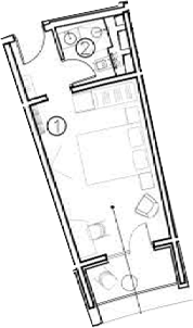 Планировка — ГК Livingston Grand Resort&Spa, Студия, 20 м²