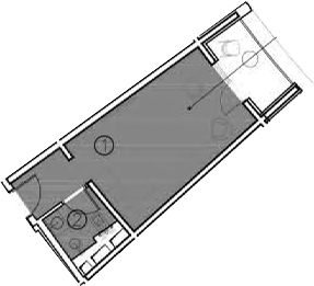 Планировка — ГК Livingston Grand Resort&Spa, Студия, 20 м²