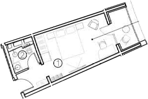 Планировка — ГК Livingston Grand Resort&Spa, Студия, 20 м²