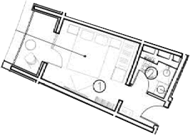 Планировка — ГК Livingston Grand Resort&Spa, Студия, 17 м²