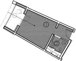 Планировка — ГК Livingston Grand Resort&Spa, Студия, 17 м²